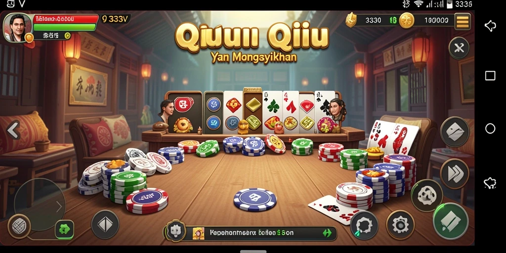 Tampilan gameplay seru dalam QiuQiu 333V.