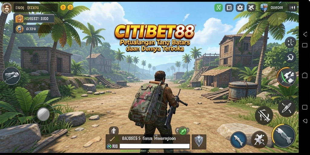 Screenshot CITIBET88 menampilkan pemain menjelajahi dunia terbuka yang luas.