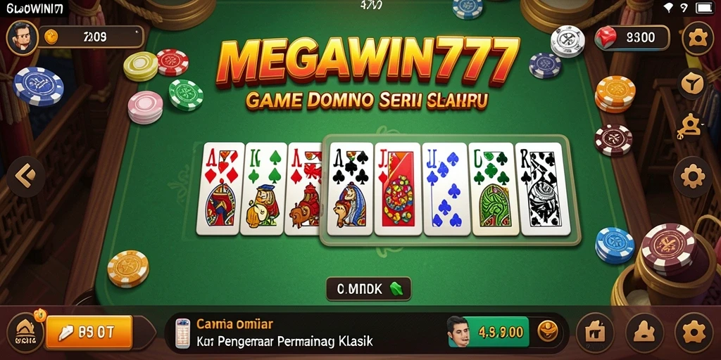 Tampilan gameplay MEGAWIN777 yang menarik dalam permainan Domino.