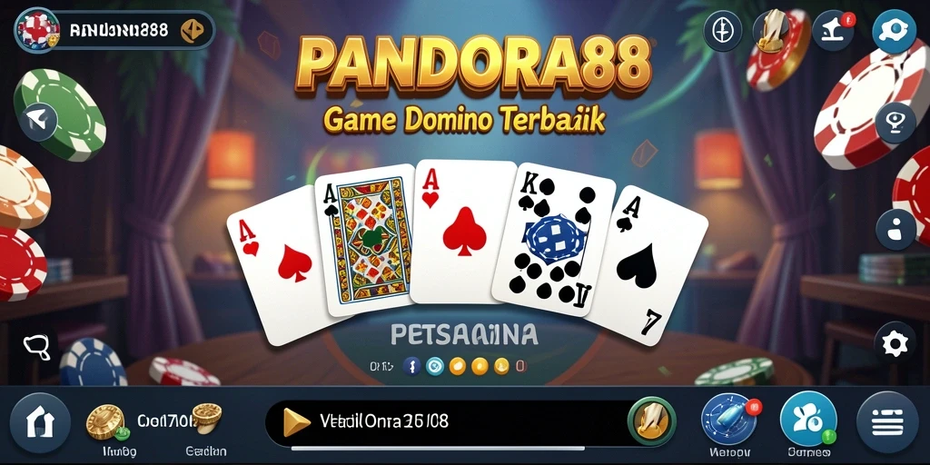 Screenshot gameplay PANDORA88 menampilkan aksi Domino yang seru.