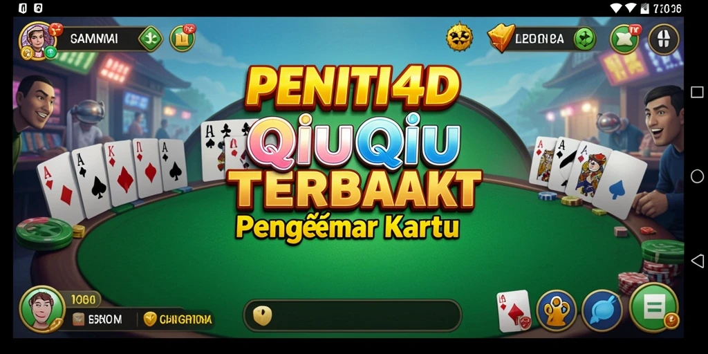 Tampilan gameplay seru dari PENITI4D dengan kartu QiuQiu.