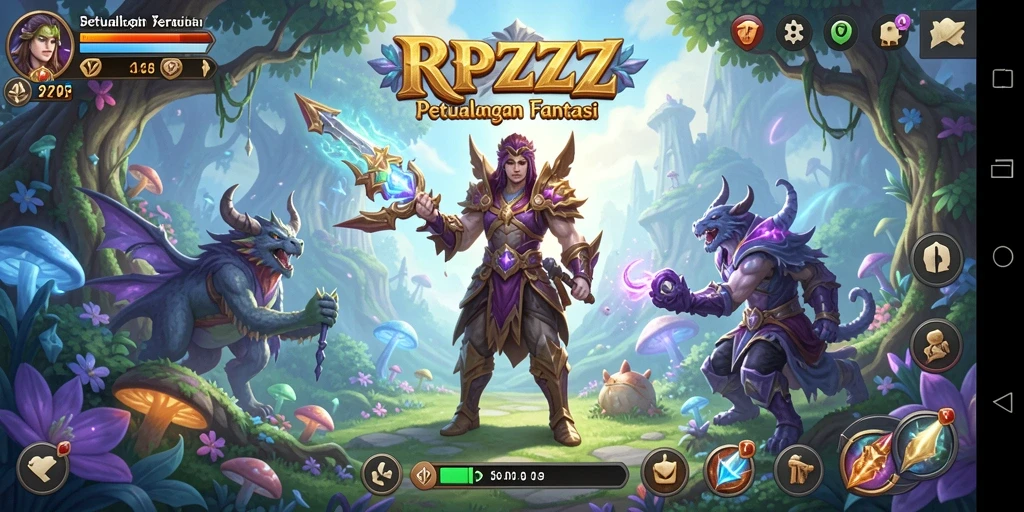 Tampilan gameplay RPZZZ yang menampilkan aksi petualangan seru.
