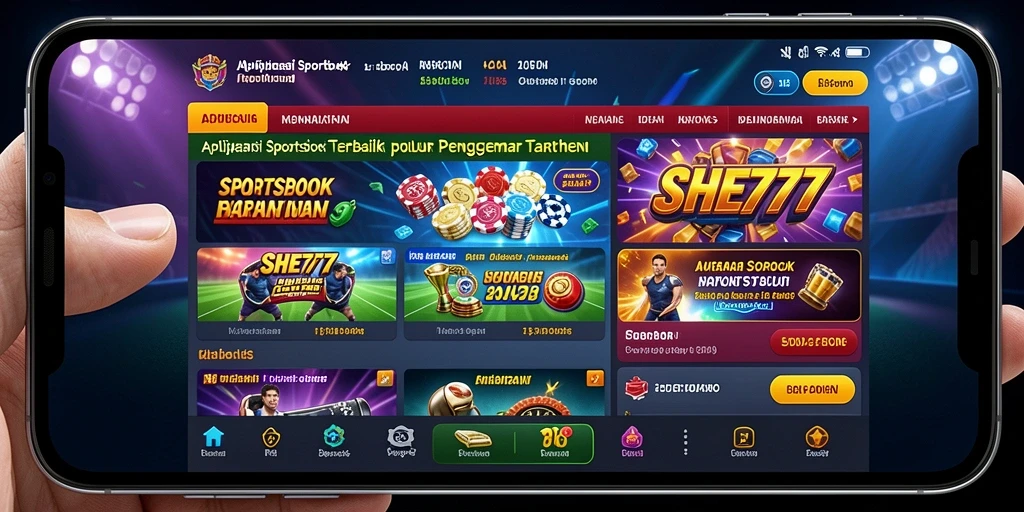 Tampilan antarmuka SHE777 yang memukau saat gameplay Sportsbook.