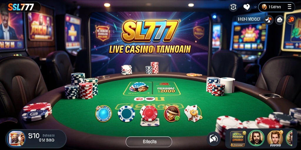 Tampilan menarik permainan Live Casino SL777 dengan dealer profesional.