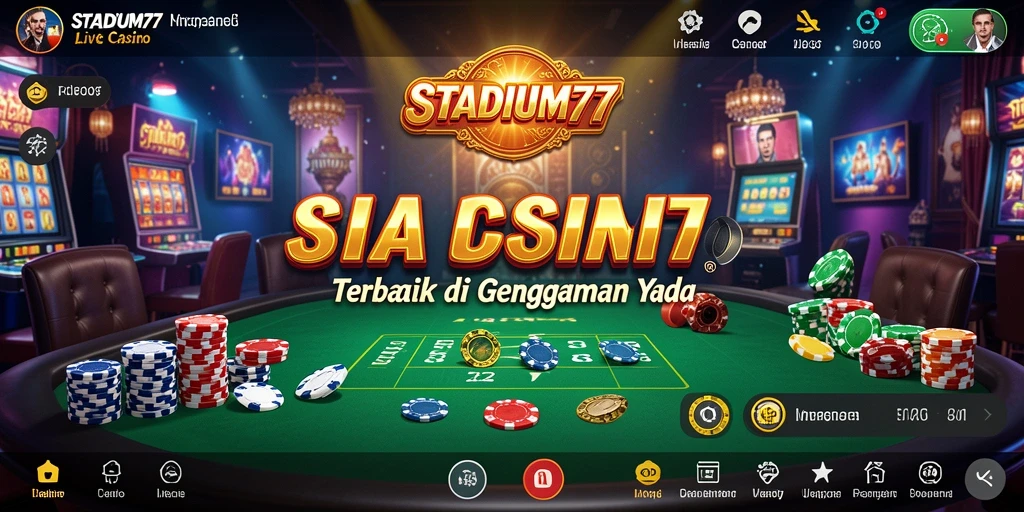 Tampilan menarik dari gameplay Live Casino di STADIUM77.