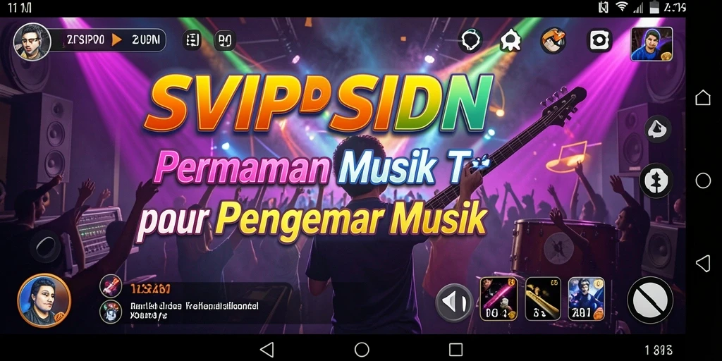 Tampilan gameplay SVIPSIDN dengan berbagai lagu menarik.