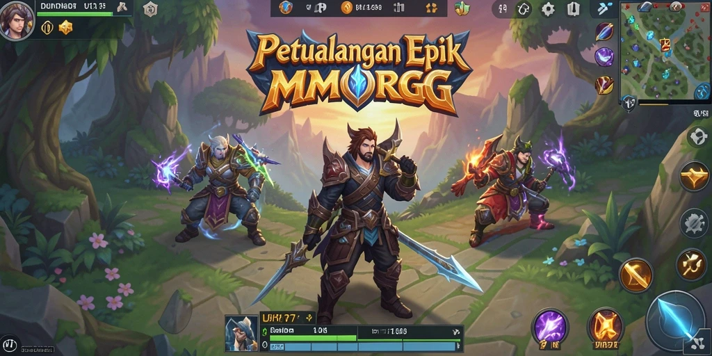 Tangkapan layar yang menunjukkan aksi seru dalam gameplay UH77.