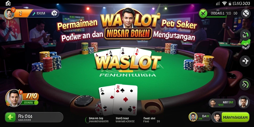 Screenshot menunjukkan keseruan gameplay Poker di WASLOT.